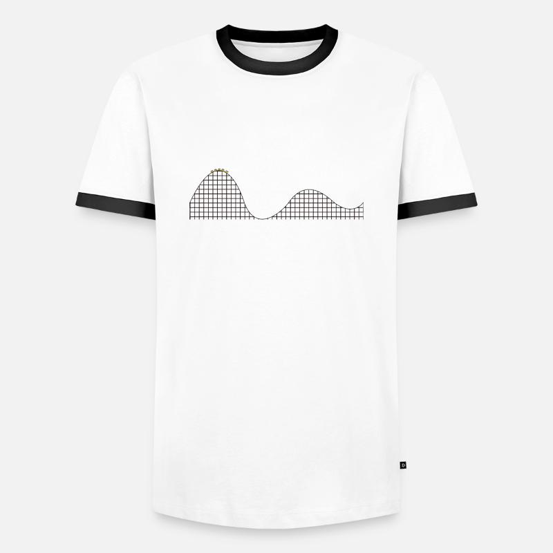 Achterbahn Rollercoaster Leben Integralrechnung - Männer Kontrast-T-Shirt - Weiß/Schwarz