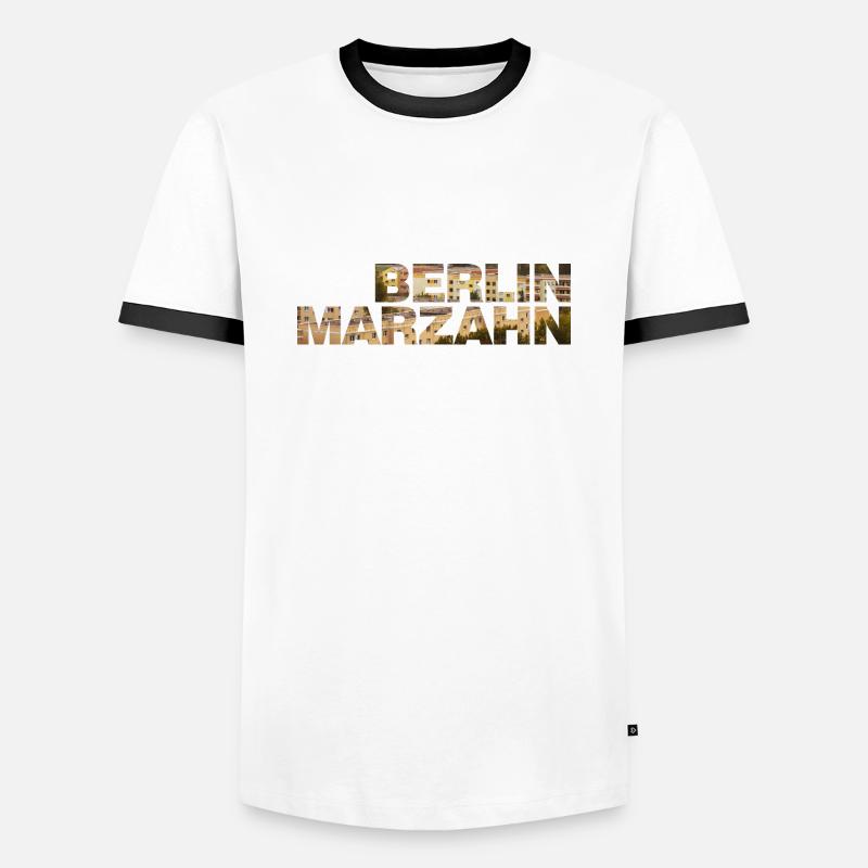 Berlin Marzahn - Männer Kontrast-T-Shirt - Weiß/Schwarz