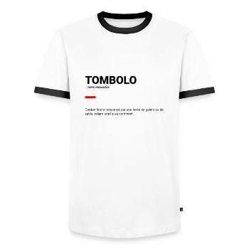 Tombolo - T-shirt contrasté Homme - blanc/noir - Devant - AI Model Female 172 light (172cm) & AI Model Male 178 dark (178cm)
