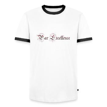 par excellence Französisch-Frankreich besondere einzigartige LZN - Männer Kontrast-T-Shirt - Weiß/Schwarz - Vorne - AI Model Female 172 light (172cm) & AI Model Male 178 dark (178cm)