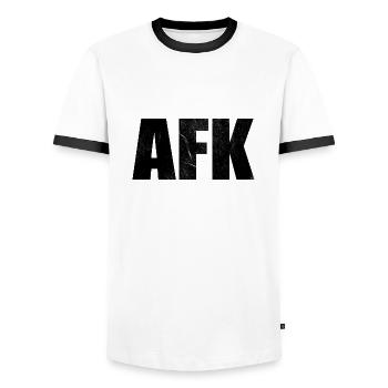 Joueur Afk - T-shirt contrasté Homme - blanc/noir - Devant - AI Model Female 172 light (172cm) & AI Model Male 178 dark (178cm)