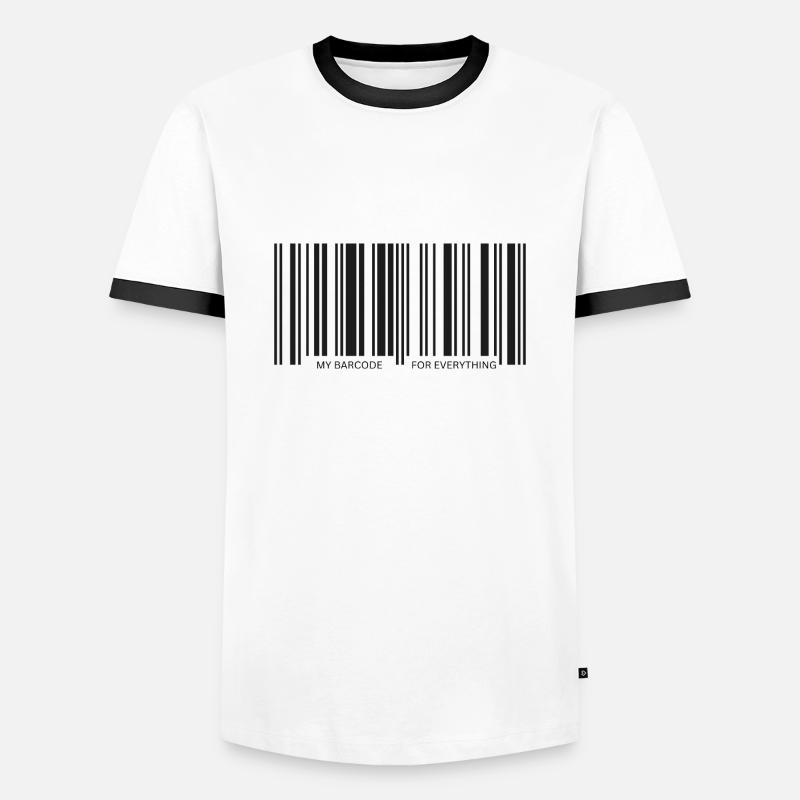 My barcode for everything - Men's Ringer Shirt - white/black