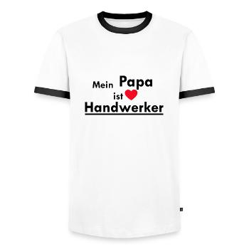 Handwerker Handyman Handwerk Werkzeug Baustelle - Männer Kontrast-T-Shirt - Weiß/Schwarz - Vorne - AI Model Female 172 light (172cm) & AI Model Male 178 dark (178cm)
