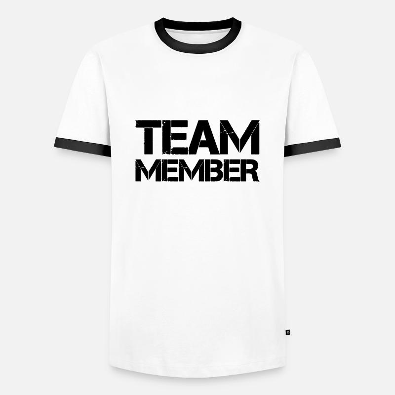 Team Member - Men's Ringer Shirt - white/black