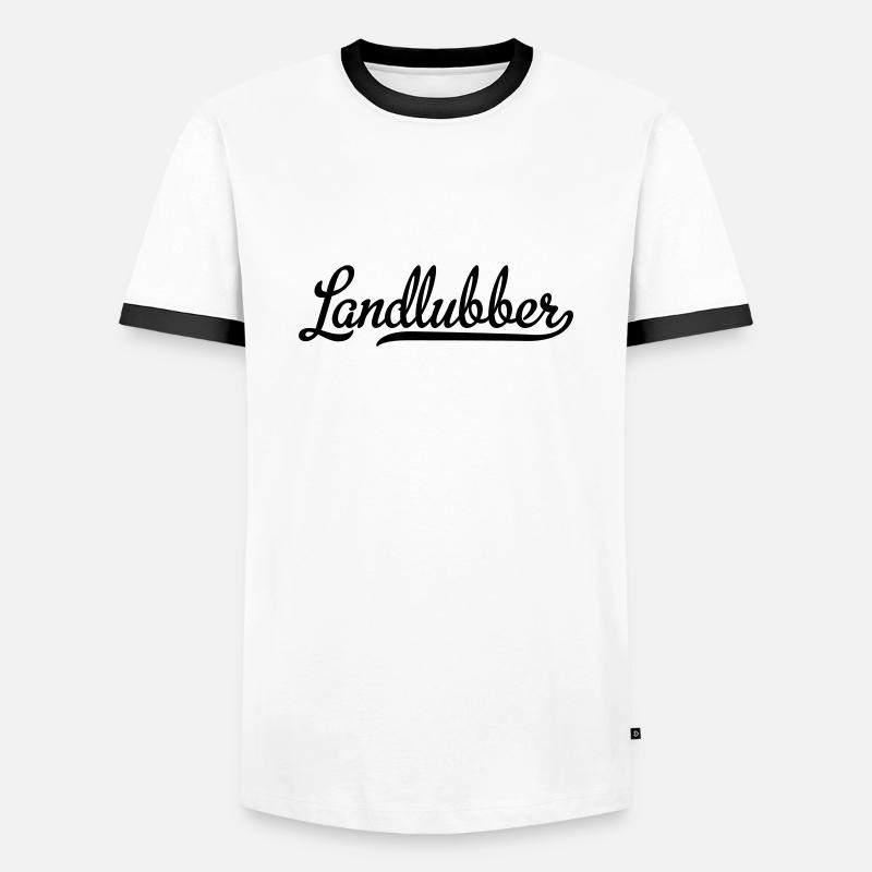 Landlubber - Men's Ringer Shirt - white/black