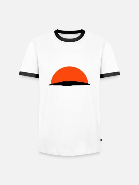 sunset - Männer Kontrast-T-Shirt - Weiß/Schwarz