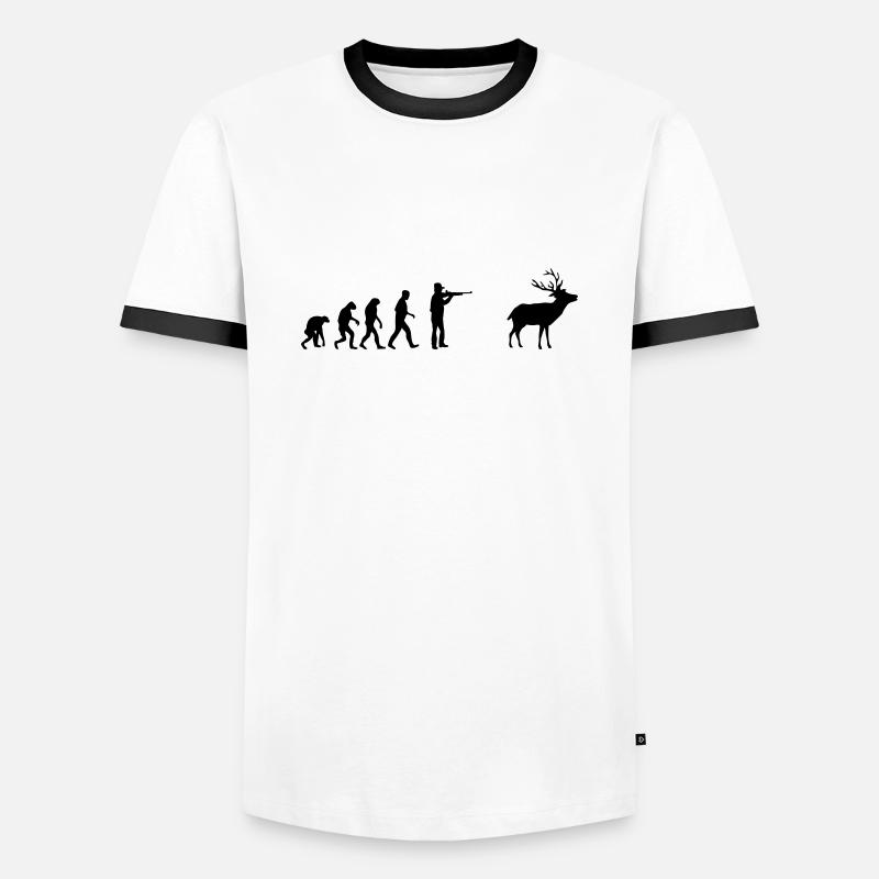 chasseur evolution - T-shirt contrasté Homme - blanc/noir