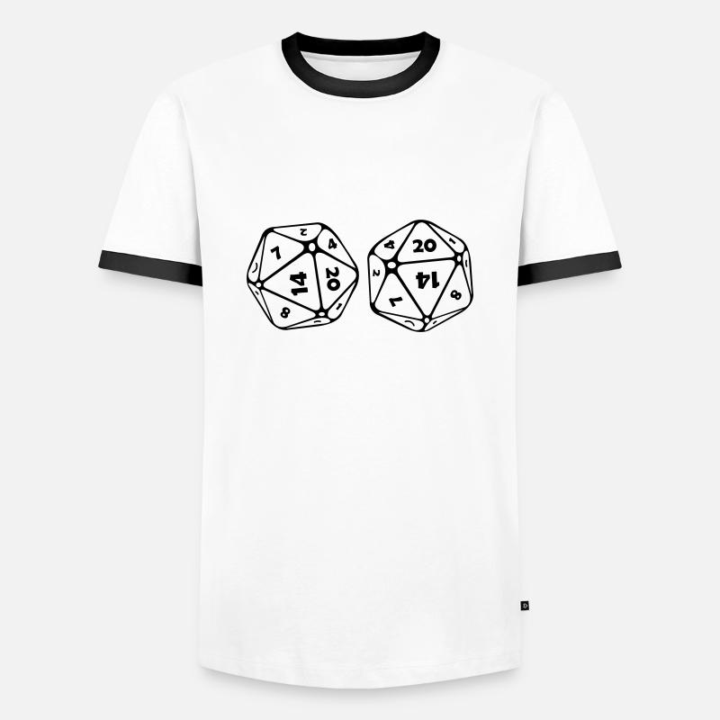 Cube - Men's Ringer Shirt - white/black