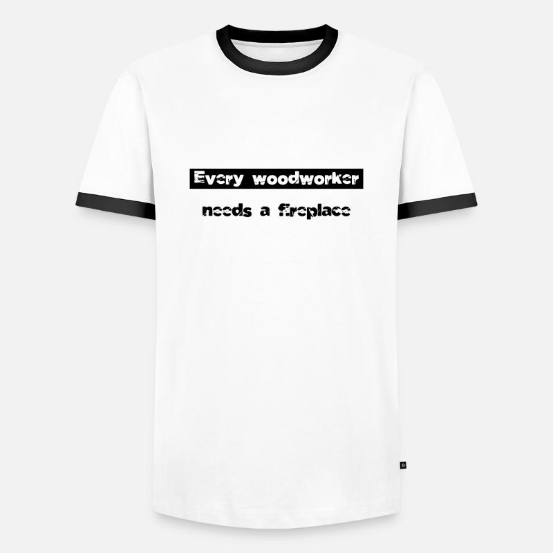 construction carpenter carpenter fun - Männer Kontrast-T-Shirt - Weiß/Schwarz