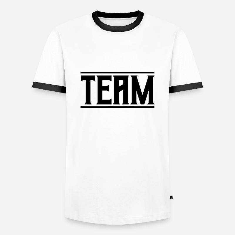 team - Men's Ringer Shirt - white/black