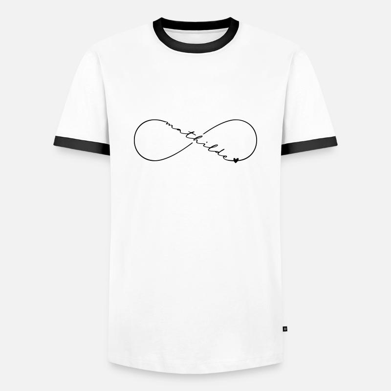 Mathilde Name Infinity Symbol - Men's Ringer Shirt - white/black