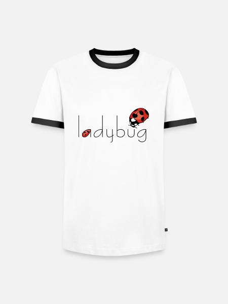 ladybug Marienkäfer - Männer Kontrast-T-Shirt - Weiß/Schwarz