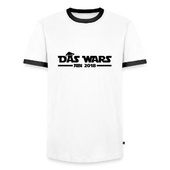 abi 2018 das wars - Männer Kontrast-T-Shirt - Weiß/Schwarz - Vorne - AI Model Female 172 light (172cm) & AI Model Male 178 dark (178cm)