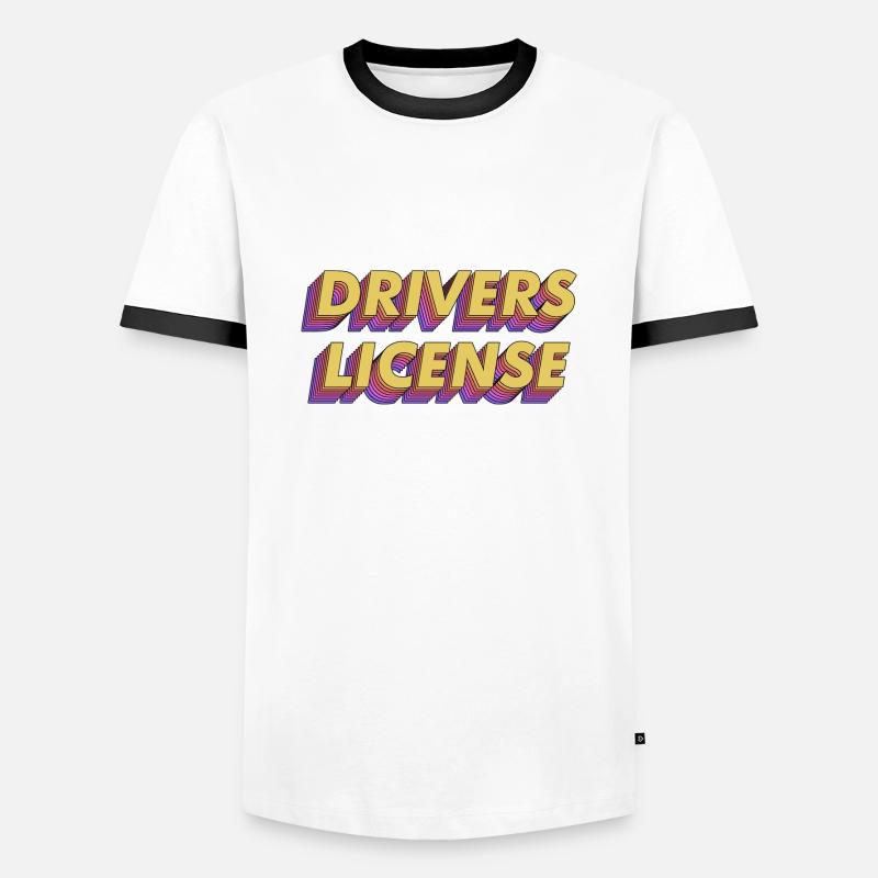 Drivers License Olivia Rodrigo - Men's Ringer Shirt - white/black