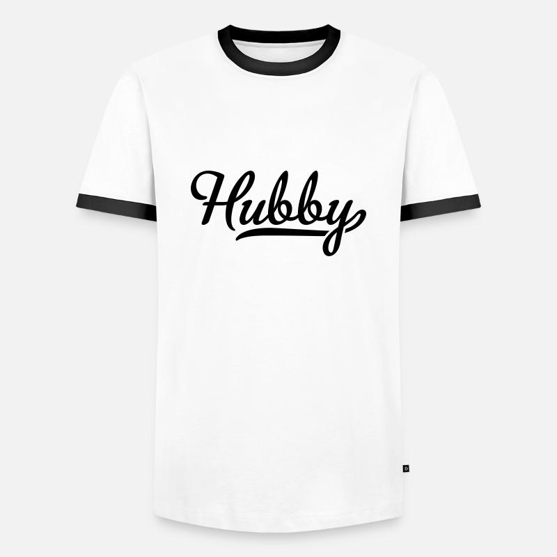 Hubby - Men's Ringer Shirt - white/black