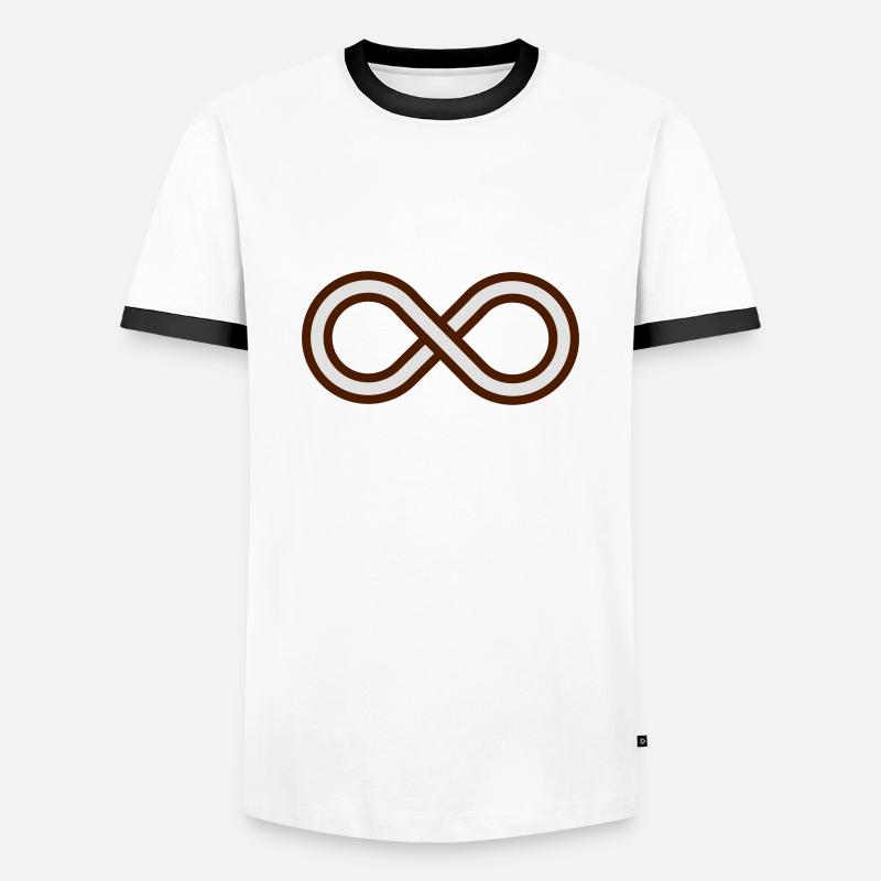 Infinity loop - Men's Ringer Shirt - white/black