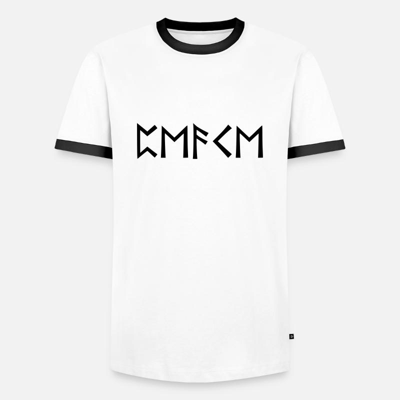 Peace - rune script - Men's Ringer Shirt - white/black