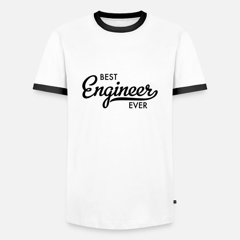 engineer - Men's Ringer Shirt - white/black