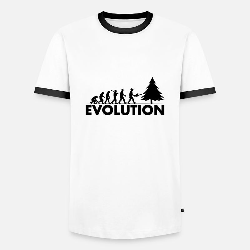 Chainsaw Evolution Black - Men's Ringer Shirt - white/black