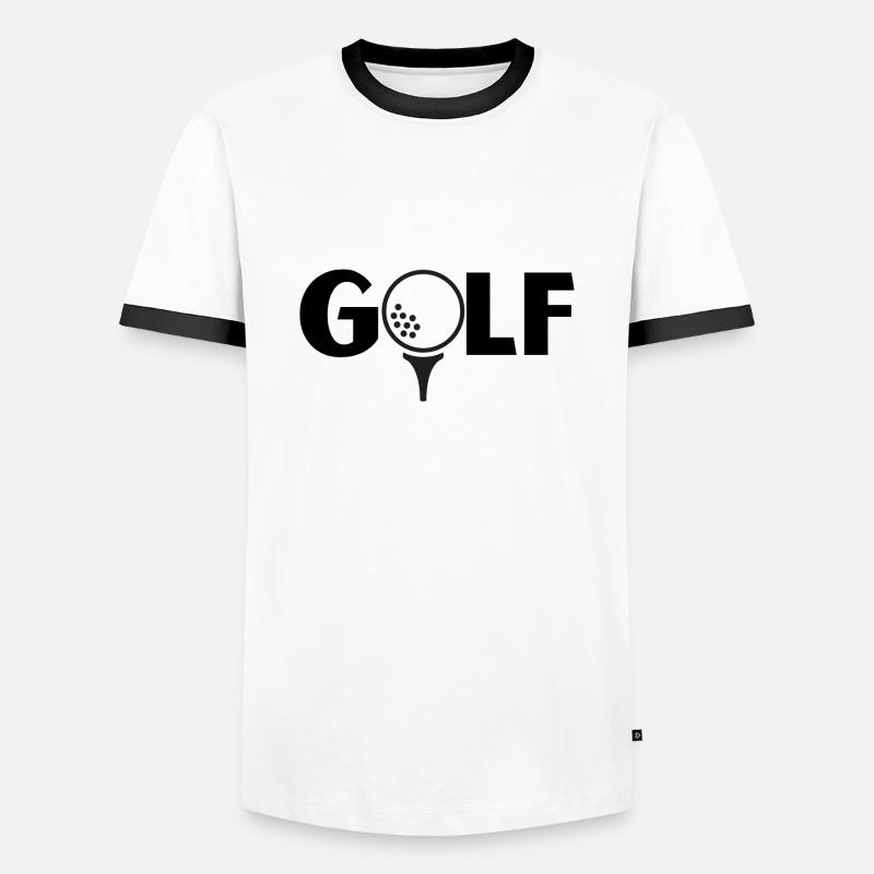 golf - Men's Ringer Shirt - white/black