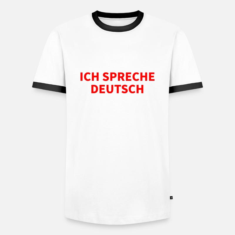 I SPEAK GERMAN - LANGUAGE GERMANY - Men's Ringer Shirt - white/black