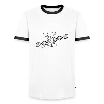 Cheerleader Cheerleader Cheerleading Cadeau - T-shirt contrasté Homme - blanc/noir - Devant - AI Model Female 172 light (172cm) & AI Model Male 178 dark (178cm)