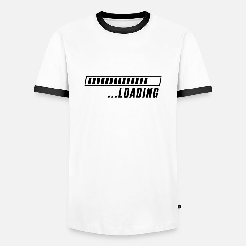 loading ladebalken - Männer Kontrast-T-Shirt - Weiß/Schwarz