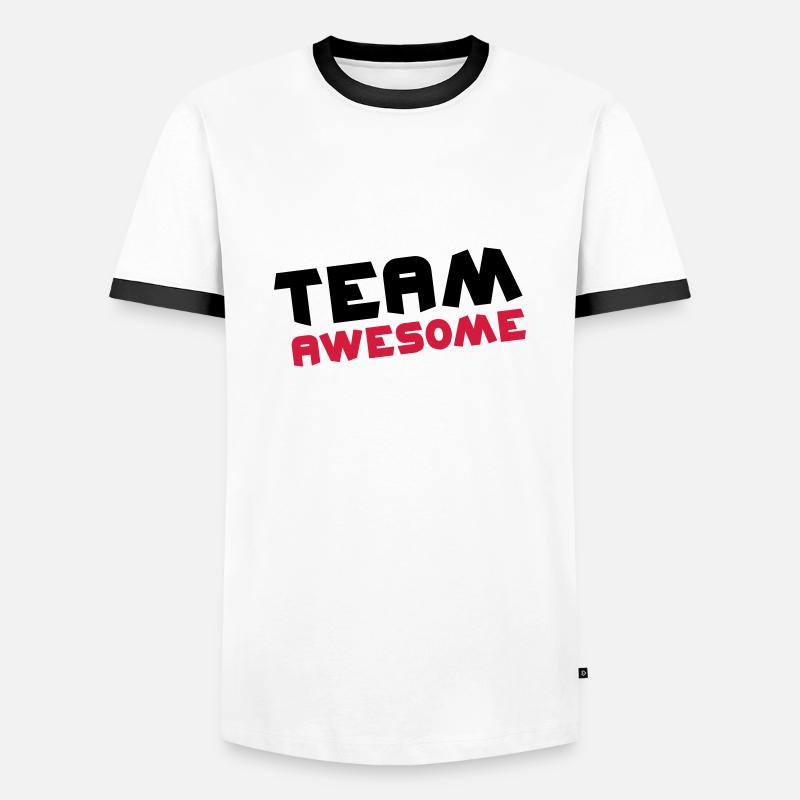 Team Awesome - Men's Ringer Shirt - white/black