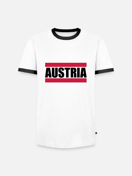 Cool Austria Design - Men's Ringer Shirt - white/black