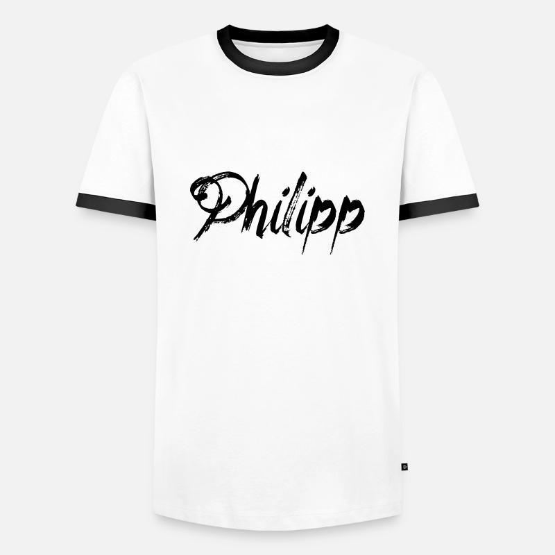 Philipp - Men's Ringer Shirt - white/black