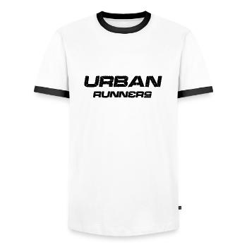 Urban Runners Black - Men's Ringer Shirt - white/black - Front - AI Model Female 172 light (172cm) & AI Model Male 178 dark (178cm)