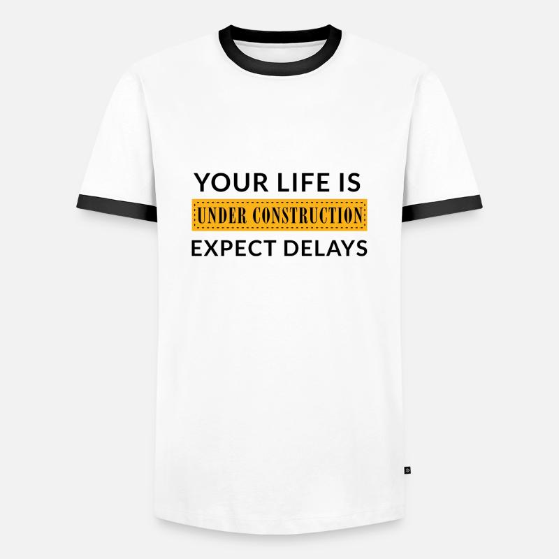 Under Construction - Men's Ringer Shirt - white/black