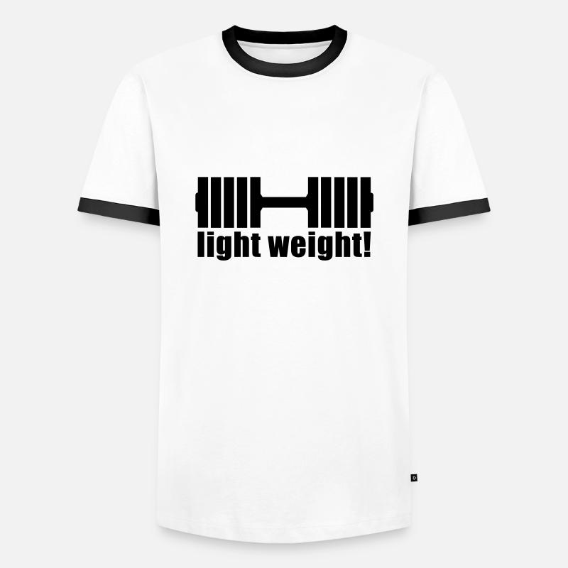 light_wheight_f1 - Men's Ringer Shirt - white/black
