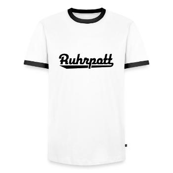 Ruhrpott - Männer Kontrast-T-Shirt - Weiß/Schwarz - Vorne - AI Model Female 172 light (172cm) & AI Model Male 178 dark (178cm)