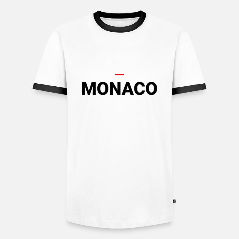 MONACO - Men's Ringer Shirt - white/black