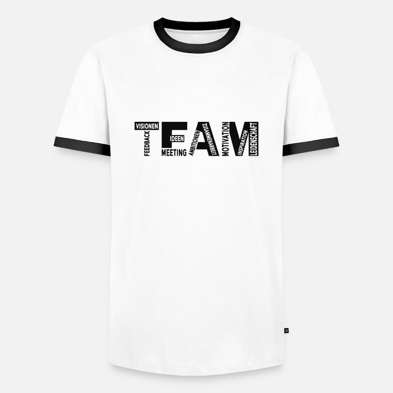 Team Teamwork Leitsprüche Motivation - Männer Kontrast-T-Shirt - Weiß/Schwarz