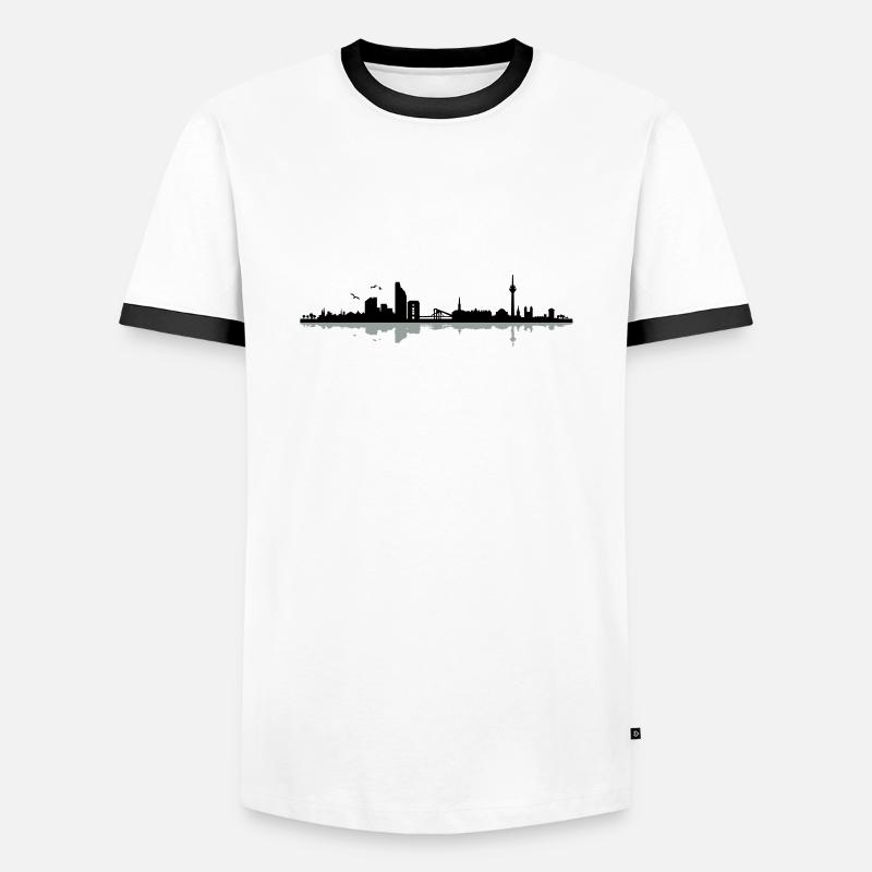 Dusseldorf Skyline - Men's Ringer Shirt - white/black