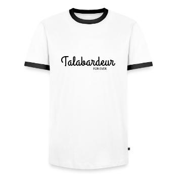 Bretagne - Talabardeur für immer - Männer Kontrast-T-Shirt - Weiß/Schwarz - Vorne - AI Model Female 172 light (172cm) & AI Model Male 178 dark (178cm)