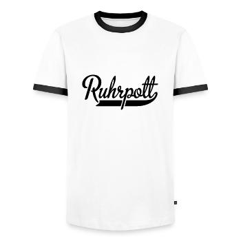 Ruhrpott - Männer Kontrast-T-Shirt - Weiß/Schwarz - Vorne - AI Model Female 172 light (172cm) & AI Model Male 178 dark (178cm)