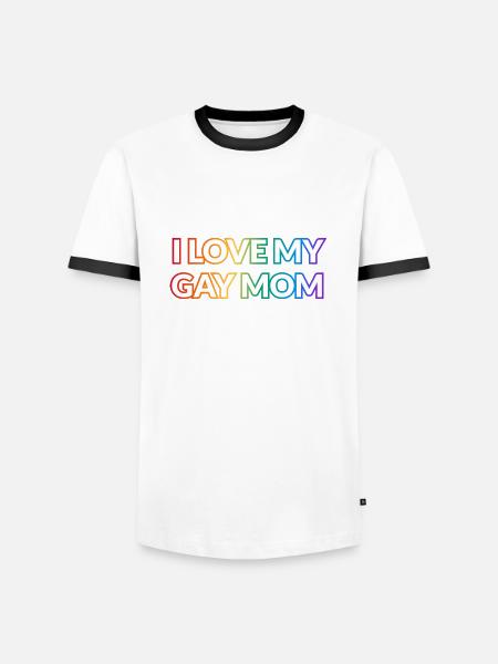 J’aime ma mère gay - T-shirt contrasté Homme - blanc/noir