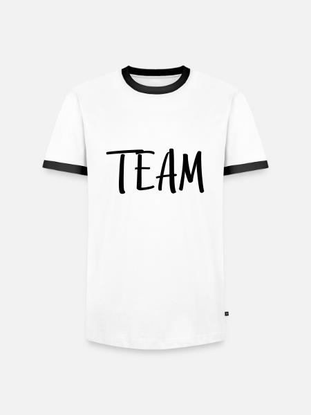 équipe - T-shirt contrasté Homme - blanc/noir
