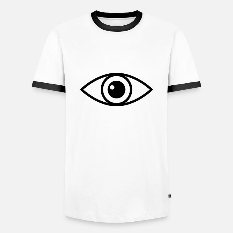 eye - Men's Ringer Shirt - white/black