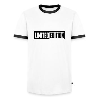 Limited Edition - Männer Kontrast-T-Shirt - Weiß/Schwarz - Vorne - AI Model Female 172 light (172cm) & AI Model Male 178 dark (178cm)