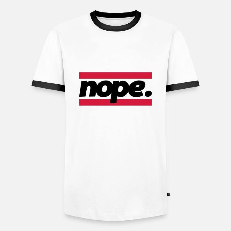 nope graphic - Männer Kontrast-T-Shirt - Weiß/Schwarz