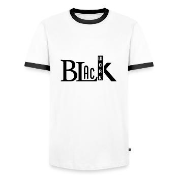 black work - Männer Kontrast-T-Shirt - Weiß/Schwarz - Vorne - AI Model Female 172 light (172cm) & AI Model Male 178 dark (178cm)