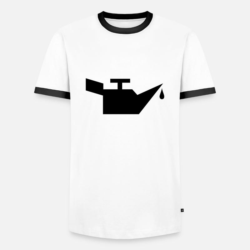 Auto - Männer Kontrast-T-Shirt - Weiß/Schwarz