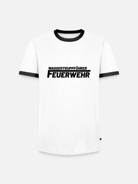 Wassertruppführer Freiwillige Feuerwehr - Männer Kontrast-T-Shirt - Weiß/Schwarz