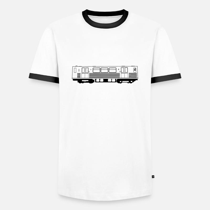 Berlin U-Bahn - Men's Ringer Shirt - white/black