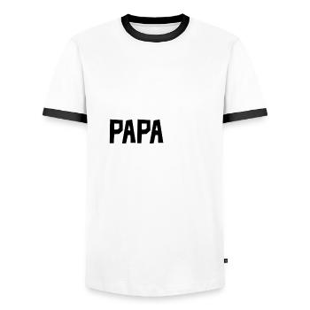 Meilleur papa du monde - T-shirt contrasté Homme - blanc/noir - Devant - AI Model Female 172 light (172cm) & AI Model Male 178 dark (178cm)