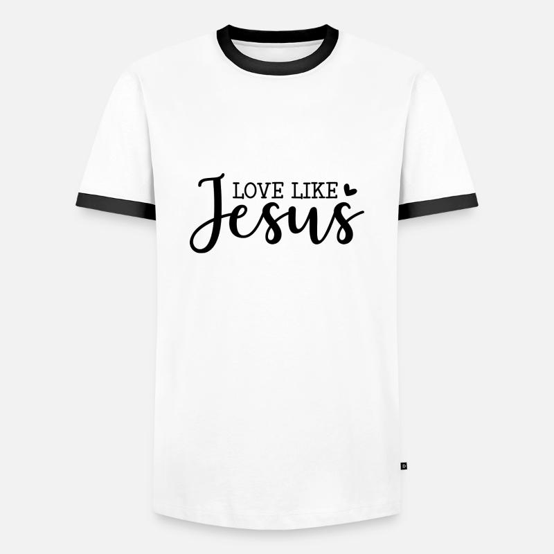 Loving like Jesus - Men's Ringer Shirt - white/black